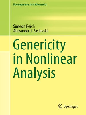 cover image of Genericity in Nonlinear Analysis